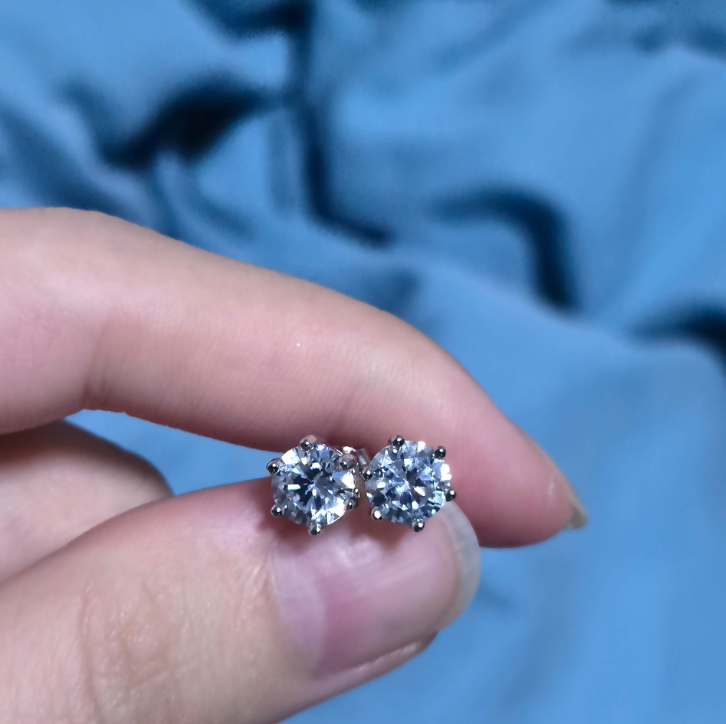moissanite drop earrings movement sparkle box chain design