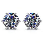 Promise Series – Eternal Promise™ Drop Earrings (6-Prong Moissanite, Box Chain, 0.5–5CT)