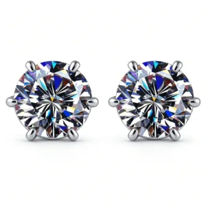 Promise Series – Eternal Promise™ Drop Earrings (6-Prong Moissanite, Box Chain, 0.5–5CT)