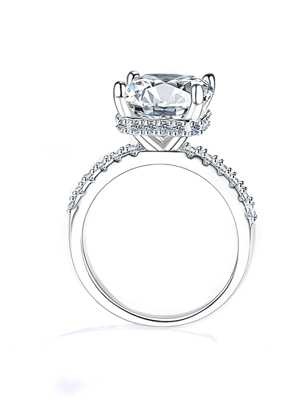 The Promise Moissanite Evermore™ Square Ring from the Upgrade Series, a premium solitaire available in 3CT, 5CT, and 10CT, on white background.