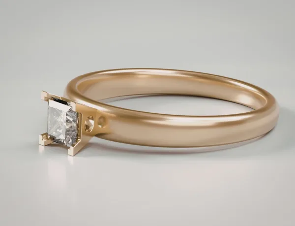 Princess Cut Moissanite Ring A Modern Classic with Bold Sparkle